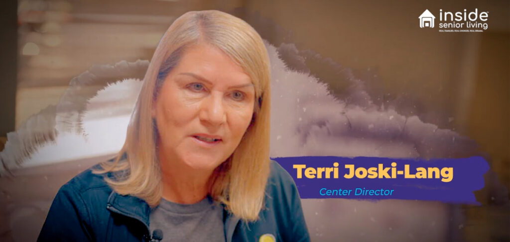 Terri Joski-Lang, center director for open circle, appears on inside senior living
